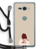 I drink wine: Sony Xperia XZ2 Compact Transparant Hoesje met koord
