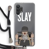 Slay All Day: Samsung Galaxy A32 5G Transparant Hoesje met koord