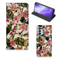 OPPO Find X3 Lite Smart Cover Flowers - thumbnail