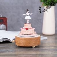 Danser & cake vorm Home decor originaliteit houten muzikale dozen