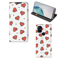 OnePlus Nord N10 5G Hoesje met Magneet Hearts - thumbnail