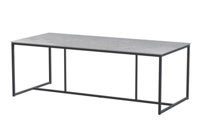 Quatro Tafelframe Antracite met Ceramic Light Grey Tafelblad 220 x 95 cm - 4so