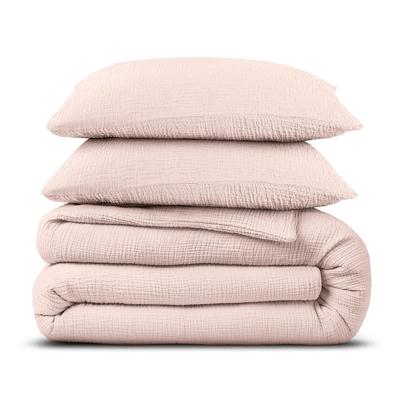 Dekbedovertrek Percale Katoen Mousseline Roze Effen 240x200 Cm Dreamhouse - Dekbed-Discounter.nl