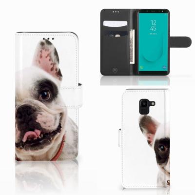 Samsung Galaxy J6 2018 | Telefoonhoesje | Met pasjeshouder | Franse Bulldog