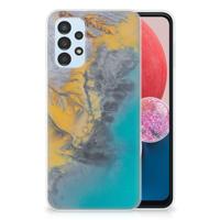 Samsung Galaxy A13 4G | TPU | Siliconen hoesje | Marble Blue Gold