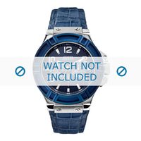 Horlogeband Guess W0040G7 Croco leder Blauw 22mm - thumbnail