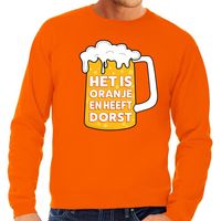 Oranje Het is oranje en heeft dorst sweater heren - thumbnail