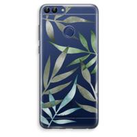 Tropical watercolor leaves: Huawei P Smart (2018) Transparant Hoesje