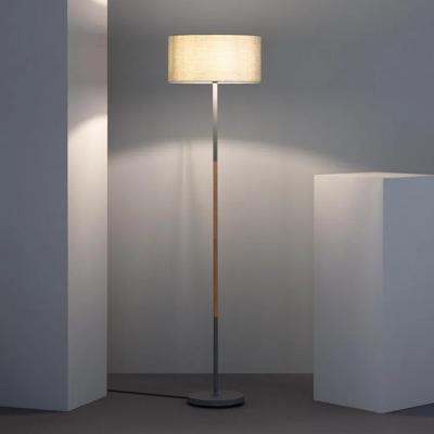 Vloerlamp hout &apos;Sicilië&apos; grijs staande lamp modern E27 fitting 159cm