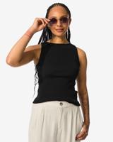 HEMA Dames Top Rita Rib Zwart (zwart)