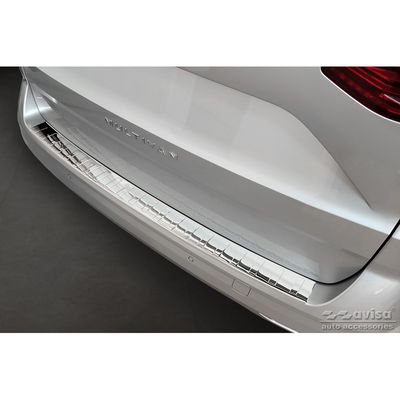 Chroom RVS Bumper beschermer passend voor Volkswagen Multivan T7 2021- 'Ribs' AV238046