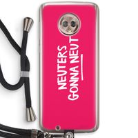 Neuters (roze): Motorola Moto G6 Transparant Hoesje met koord