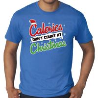 Grote maten foute Kerst shirt christmas calories blauw heren