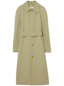 Burberry trench en laine à taille ceinturée - Vert