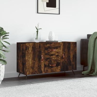 Dressoir 100x36x60 cm bewerkt hout gerookt eikenkleurig