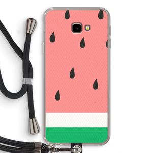 Watermeloen: Samsung Galaxy J4 Plus Transparant Hoesje met koord