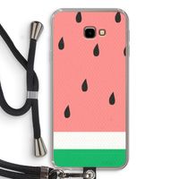 Watermeloen: Samsung Galaxy J4 Plus Transparant Hoesje met koord