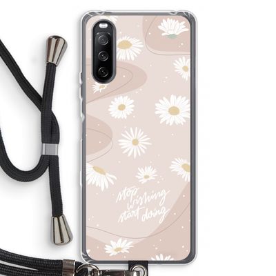 Daydreaming becomes reality: Sony Sony Xperia 10 III Transparant Hoesje met koord