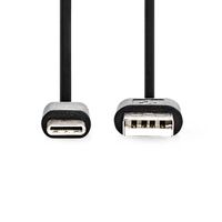 Nedis CCGL60600BK20 USB-kabel 2 m USB 2.0 USB A USB C Zwart - thumbnail