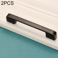2 stks 6613-224 eenvoudige kast deur handvat lade kast zink legering handvat (zwart rood)