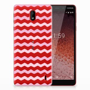 Nokia 1 Plus TPU bumper Waves Roze