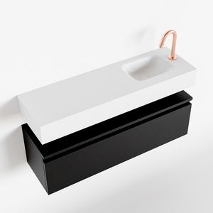 Toiletmeubel Mondiaz Andor | 100 cm | Meubelkleur Urban | Lex vrijhangend wastafel Talc Rechts | 1 kraangat
