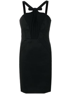 Versace Pre-Owned robe à détail de nœud - Noir