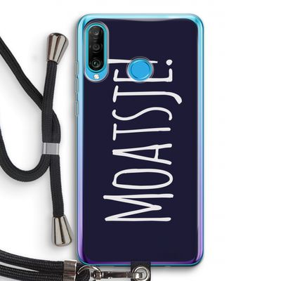 Moatsje!: Huawei P30 Lite Transparant Hoesje met koord