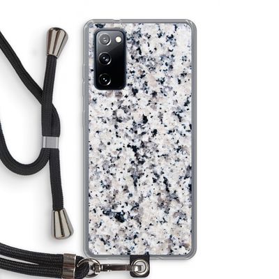 Gespikkelde marmer: Samsung Galaxy S20 FE / S20 FE 5G Transparant Hoesje met koord