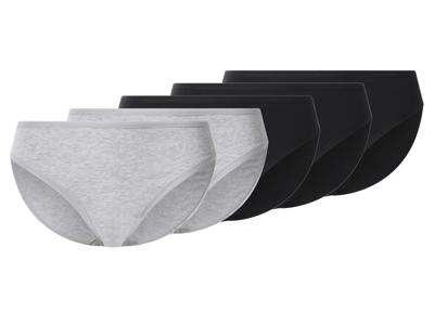 esmara Set van 5 dames onderbroeken (Zwart/grijs, L (44/46)) esmara Set van 5 dames onderbroeken (Zwart/grijs, L (44/46))