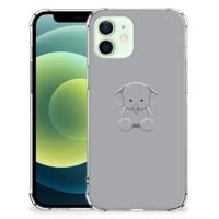iPhone 12 Mini Stevig | Bumper Hoesje | Grijs Baby Olifant