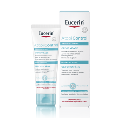 Eucerin AtopiControl Gezichtscrème Droge Huid met neiging tot Atopie Tube 50ml