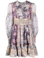 ZIMMERMANN robe Celestial courte à détails en dentelle - Violet