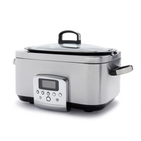 Greenpan Slowcooker stainless steel 6 liter - thumbnail