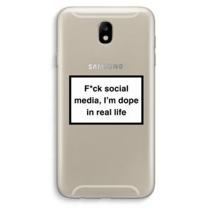 I'm dope: Samsung Galaxy J7 (2017) Transparant Hoesje