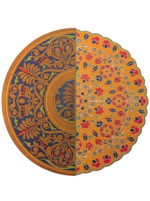 Seletti tapis de table à imprimé géométrique - Orange