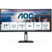 AOC Value-line CU34V5C/BK 34 Wide Quad HD 100Hz USB-C VA Monitor - thumbnail