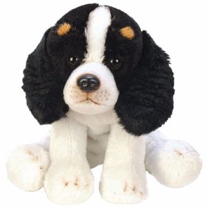 Zittende King Charles Spaniel knuffel 13 cm