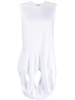 Comme Des Garçons débardeur drapé à découpes - Blanc