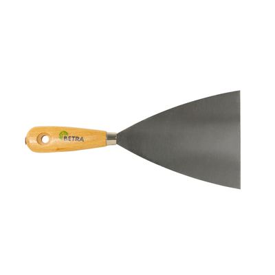 Plamuurmes - werkbreedte 120 mm - conisch geslepen staal - houten greep