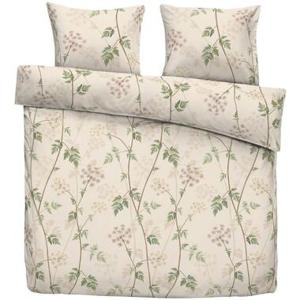 Dekbedovertrek Vera - beige/groen - 240x220 cm - Leen Bakker
