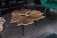Decoratieve salontafel GINKGO LEAFS 75cm goud handgemaakt metaal - 41791