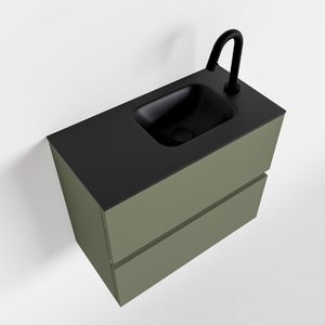 Toiletmeubel Mondiaz Ada | 60 cm | Meubelkleur Army | Lex wastafel Urban Rechts | 1 kraangat