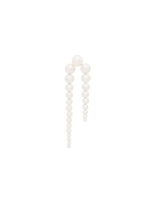 Sophie Bille Brahe boucle d'oreille Grand Perle Nuit à ornement en perle - YELLOW GOLD