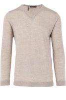 MAERZ Modern Fit Trui V-halsbeige, Effen