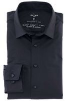 OLYMP Luxor Modern Fit Jersey shirt marine, Effen - thumbnail