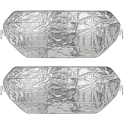 2x Auto anti-ijs/zonnefolie dekens extra groot 100 x 250 cm
