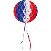 Decoratie bol - USA vlag kleuren - D30 cm - papier - Amerika versiering