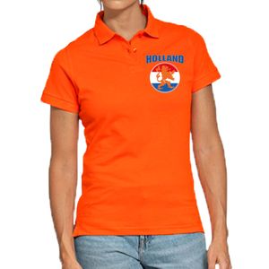 Oranje fan poloshirt / kleding Holland met oranje leeuw EK/ WK voor dames 2XL  -