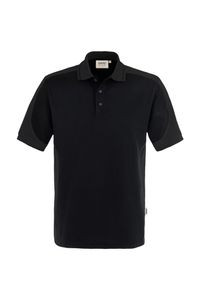 Hakro 839 Polo shirt Contrast MIKRALINAR® - Black/Anthracite - L